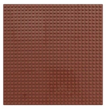 Brown 10"x10" / 32x32 Peg Bldg Bricks Lego®️ Compatible Base Plate