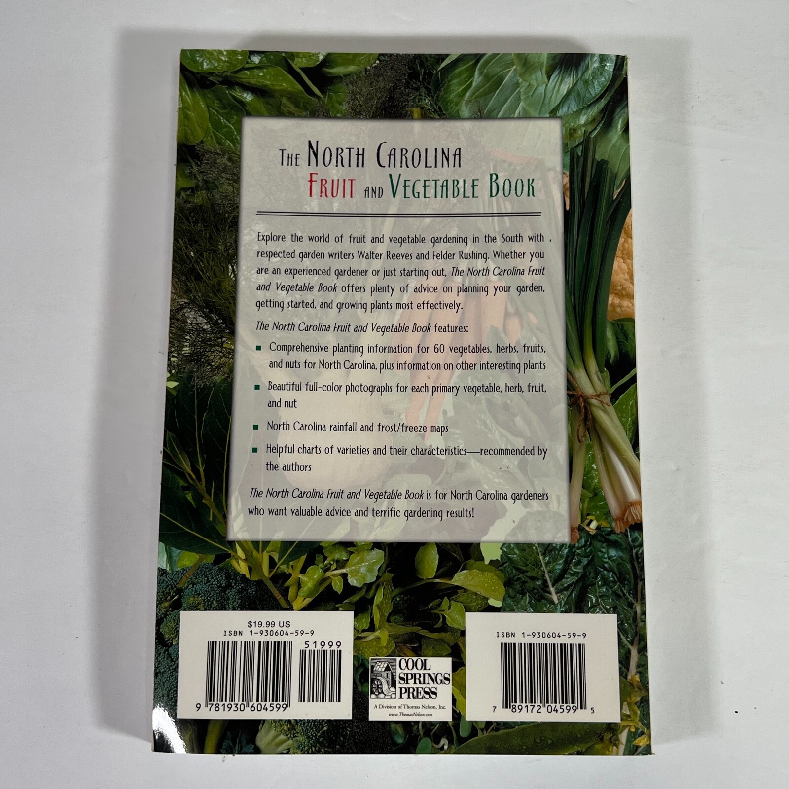 Southern Fruit and Vegetable Bks.: North Carolina Fruit and Vegetable Book GOOD