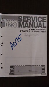 Proton d230 service manual repair book original car stereo power amp