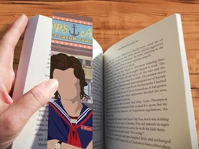 THE GEEK MONKEY Stranger Things Steve Harrington Scoops Ahoy Bookmark Gift Handmade Original Art