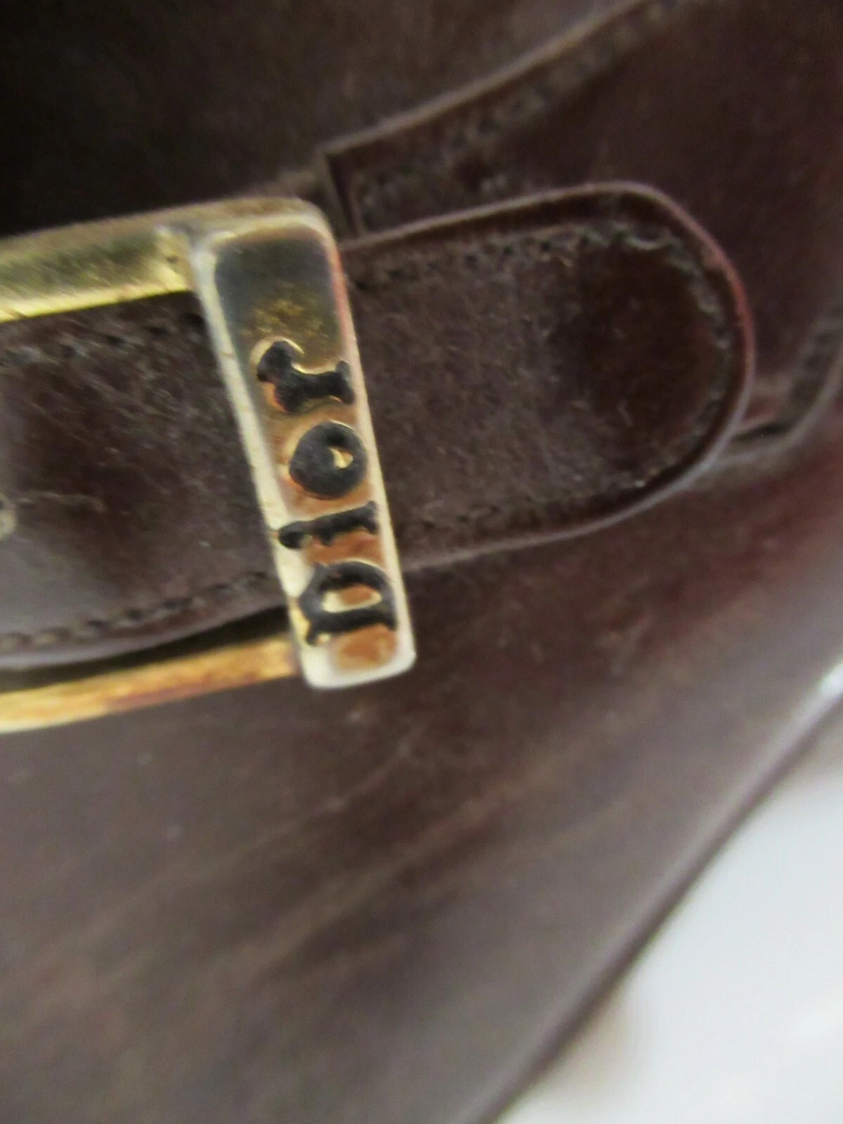 Chaussures Christian Dior vintage années 60 en cuir verni marron avec EMBLÈME RARE ! LOOK WOW