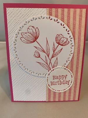 Stampin Up Card Kit Set Of 4 "Happy Birthday" cards - #6b Sweet Sorbet ...