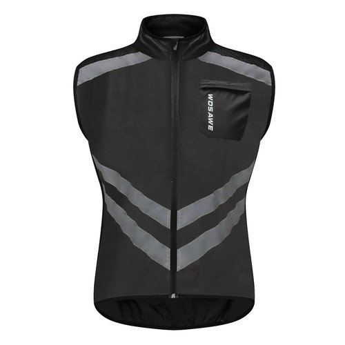 WOSAWE Men's Windproof Cycling Vest Reflective MTB Bike Gilet Sleeveless Jacket - Picture 8 of 10