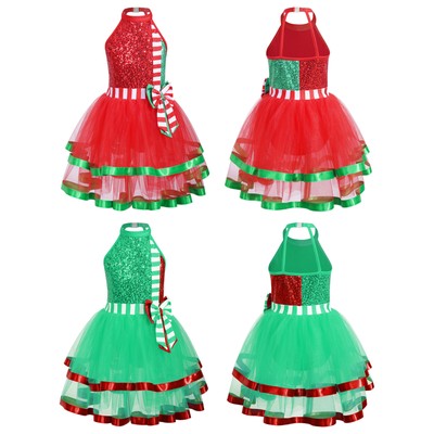 white christmas dresses Holidays Theme Red Fluffy Dress,12M to 12T 3T main image 0