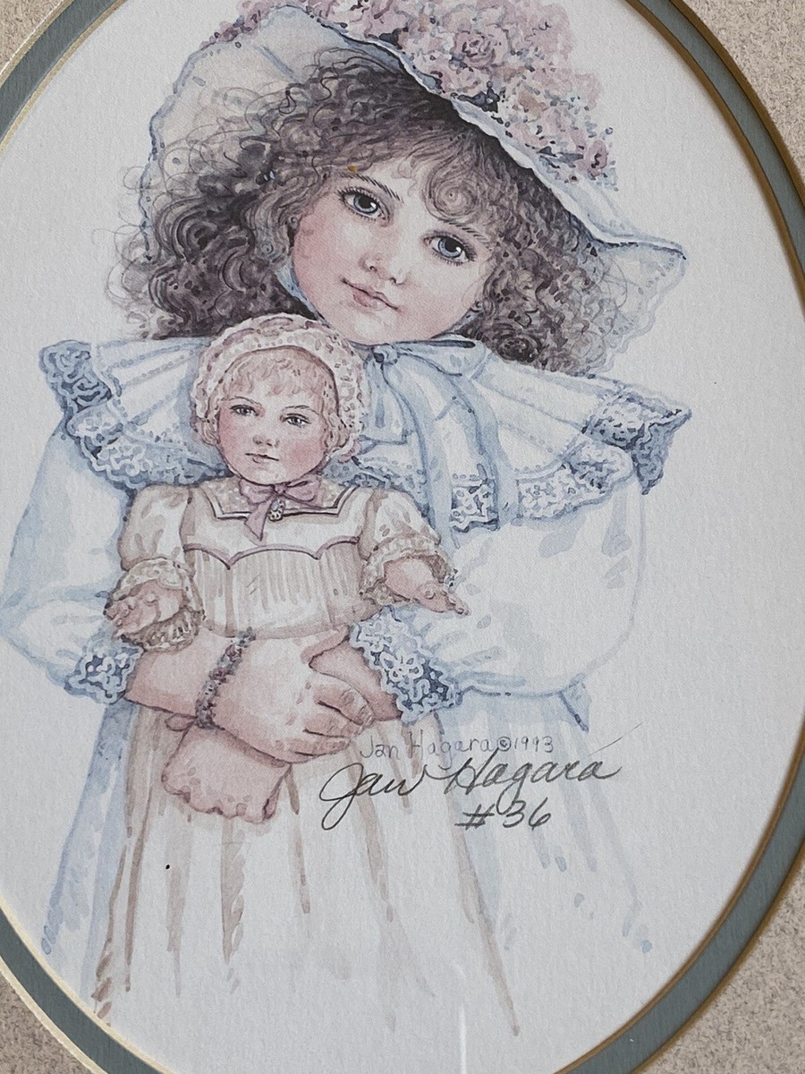 新品 米80年代JAN・Hagaraの精巧に作られた美しい少年少女とテディベア Jan Hagara Print 1993 | eBay