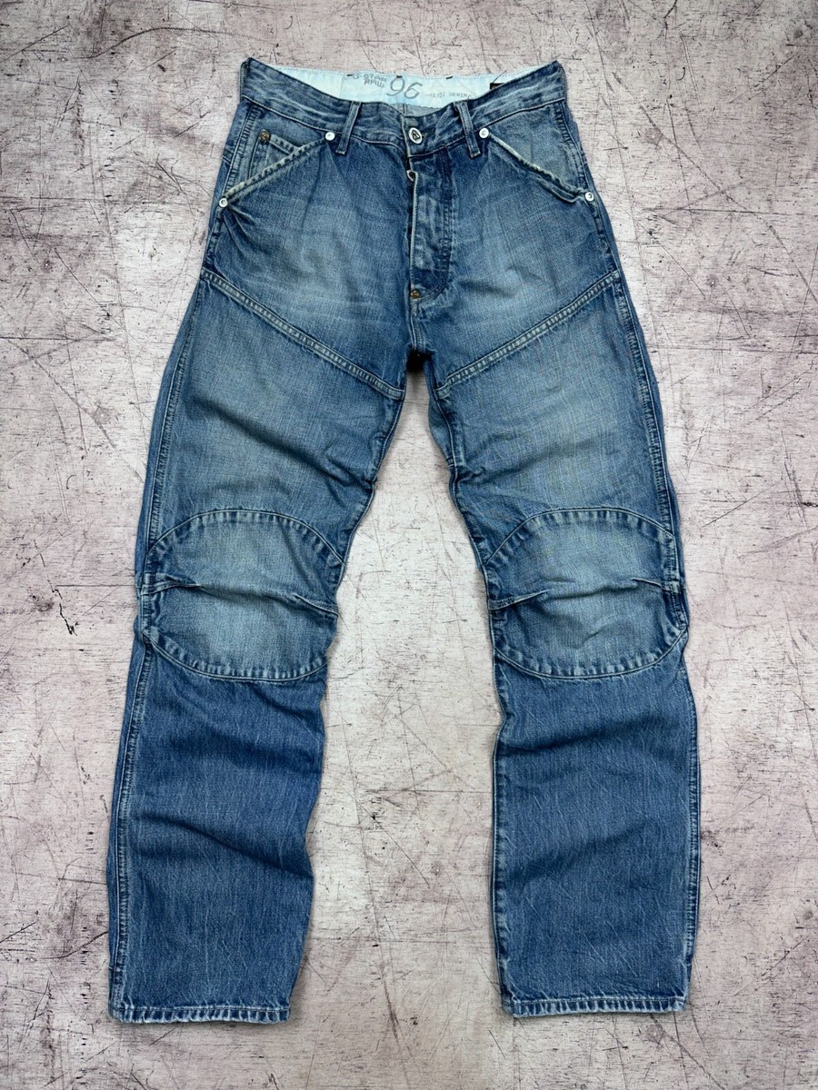 G Star Raw Elwood Vintage Mens Denim Pants Double Knee Jeans Size