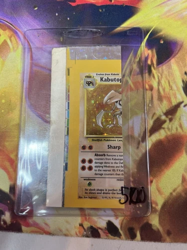 Pokemon Uncut Sheet NFC Miscut Error Kabutops & Raichu Test Print Cards Fossil