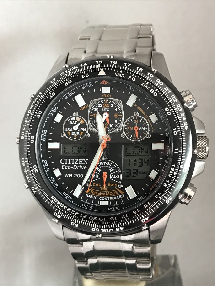 Citizen Men's Eco-Drive Skyhawk A-T S.Steel Pilot Bracelet Citizen Men's Eco-Drive Skyhawk A-T S.Steel Pilot Bracelet