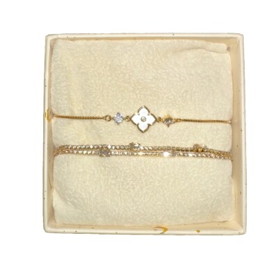 Armcandy Los Angeles Luxe Collection Gold Flower Double Toggle Bracelet