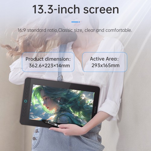 BOSTO -13HDK Portable Graphics Drawing 13.3 Inch H-IPS Screen Z9H1 - Afbeelding 9 van 11