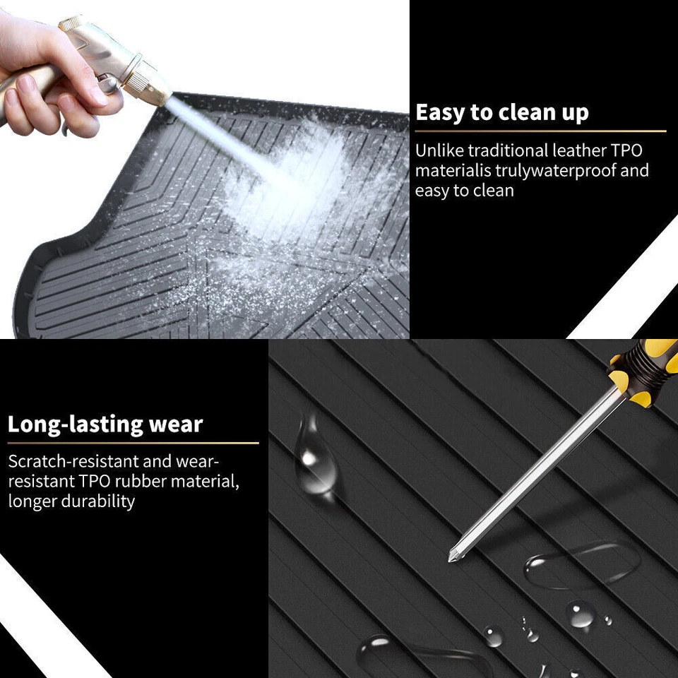 Car All Weather Rubber Trunk Mat 5 Ft Cargo Liner For 2005-2023 Toyota Tacoma - Изображение 4 из 4