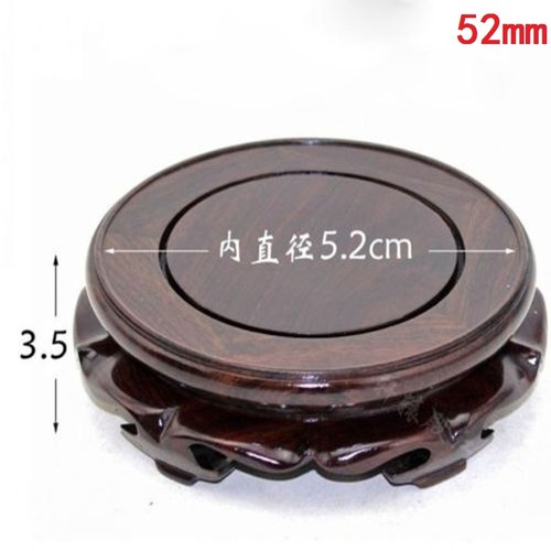 Vintage Chinese Wooden Pedestal Display Stand Carving Round Base Buddhist Decor - Bild 3 von 16