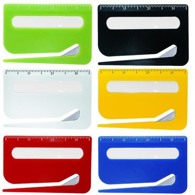 6Pcs Letter Opener Scale Magnifier HeavyDuty Plastic for Office Students