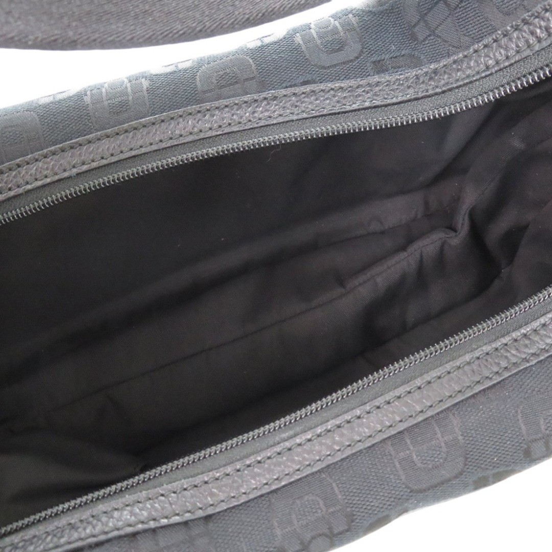 Gucci Canvas Black Horsebit Shoulder Bag Used 36cm x 25cm thumbnail 5
