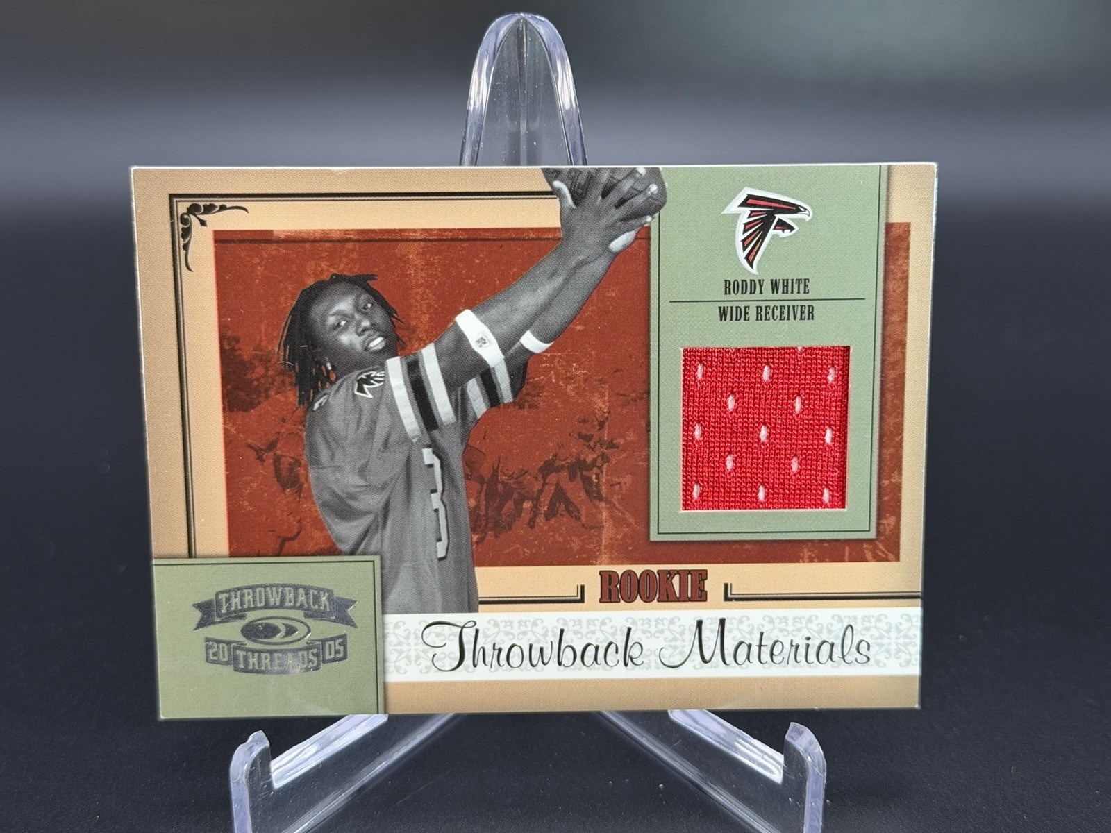 Roddy White Donruss 2005 Throwback Threads Rookie Throwback #222 RC MEM