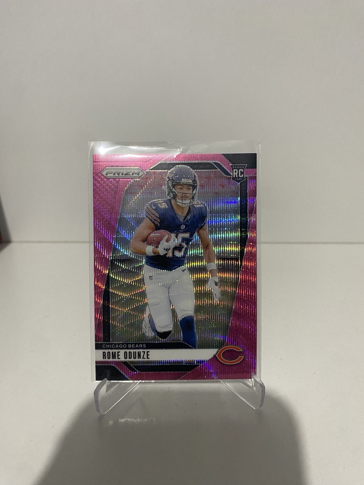 2024 Panini Prizm Rookies Rome Odunze #385 Pink Wave Prizm (RC)
