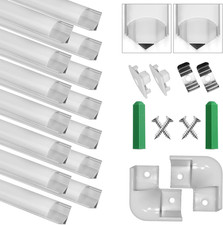 LED Aluminum Profile V-Shape 14X1M Led Channel W Cover Diffuser for LED Strips