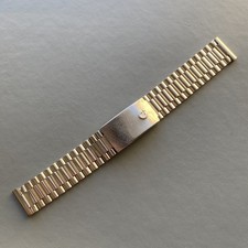 Bracciale orologio vintage in acciaio inox stile NSA.  Estremità sinistra 19mm.