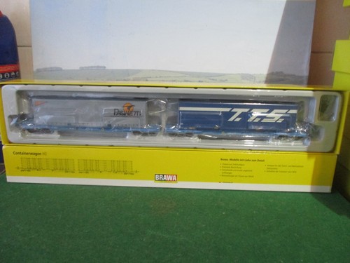 BRAWA 1:87 HO CONTAINERWAGEN PS ITALIA EPOCHE V. KAT NR.2301.2 | Zustand: Used