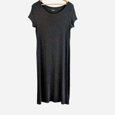 Eileen Fisher Charcoal Grey Midi Dress Medium