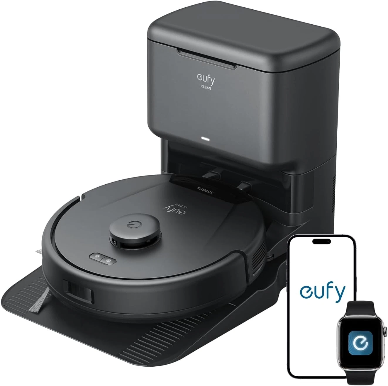 eufy L60 Robot Vacuum Cleaner w/ Self Empty Station Hair Detangling Tech 5000Pa