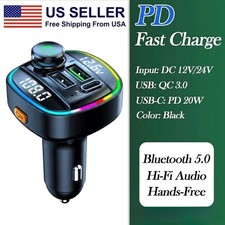 Bluetooth FM Transmitter Car Adapter Handsfree Radio USB Charger AUX Audio Pro X