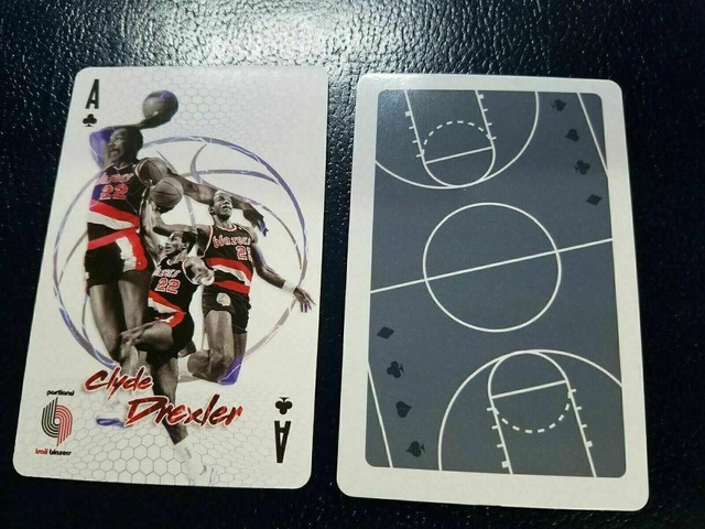 Clyde Drexler Portland Trailblazers Playing Card Gray Back Oddball