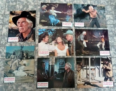 SUPERMANN DES WILDEN WESTENS * 8 AUSHANGFOTOS Ger L C`s ´77 O. REED, LEE MARVIN