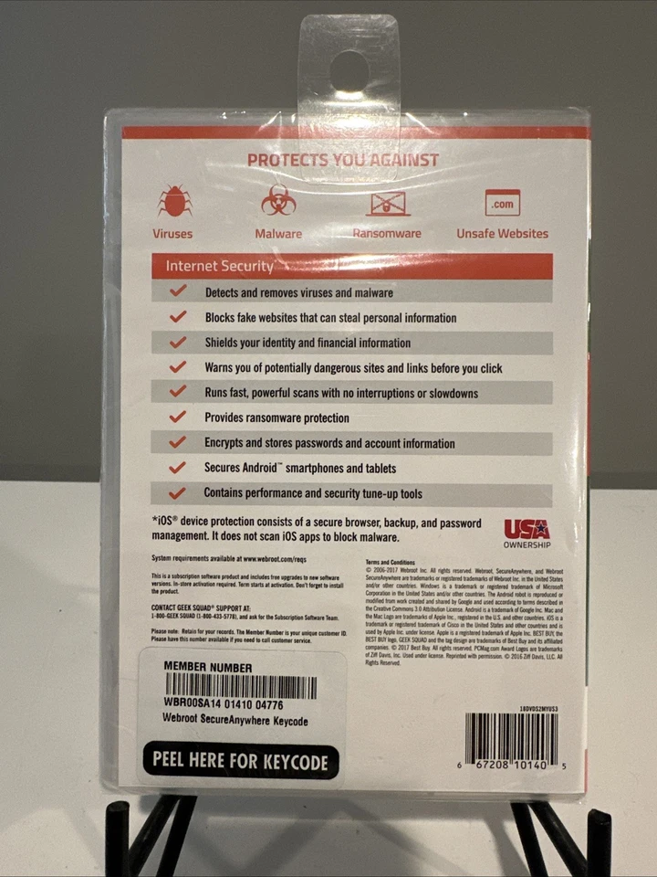 Webroot SecureAnywhere Internet Security & Antivirus Windows & Mac 3 Devices NEW - Image 2 of 2