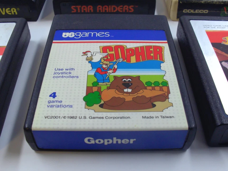 Atari 2600 Lote de 8 Carrinhos Gopher Adventure Joust Vanguard Venture TESTADOS Apenas - Imagem 4 de 4