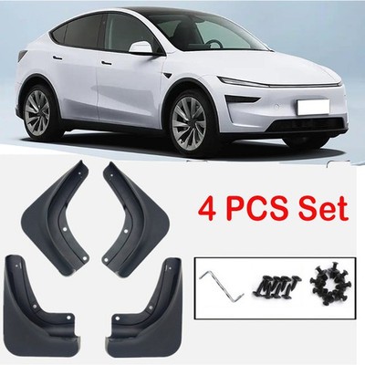 4Pcs Mud Flaps Splash Guards Mudguards No Drilling For Tesla Model Y 2021-2024