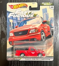 Hot Wheels Fast & Furious 1999 Ford F-150 SVT Lightning Red 1/64 Real Riders