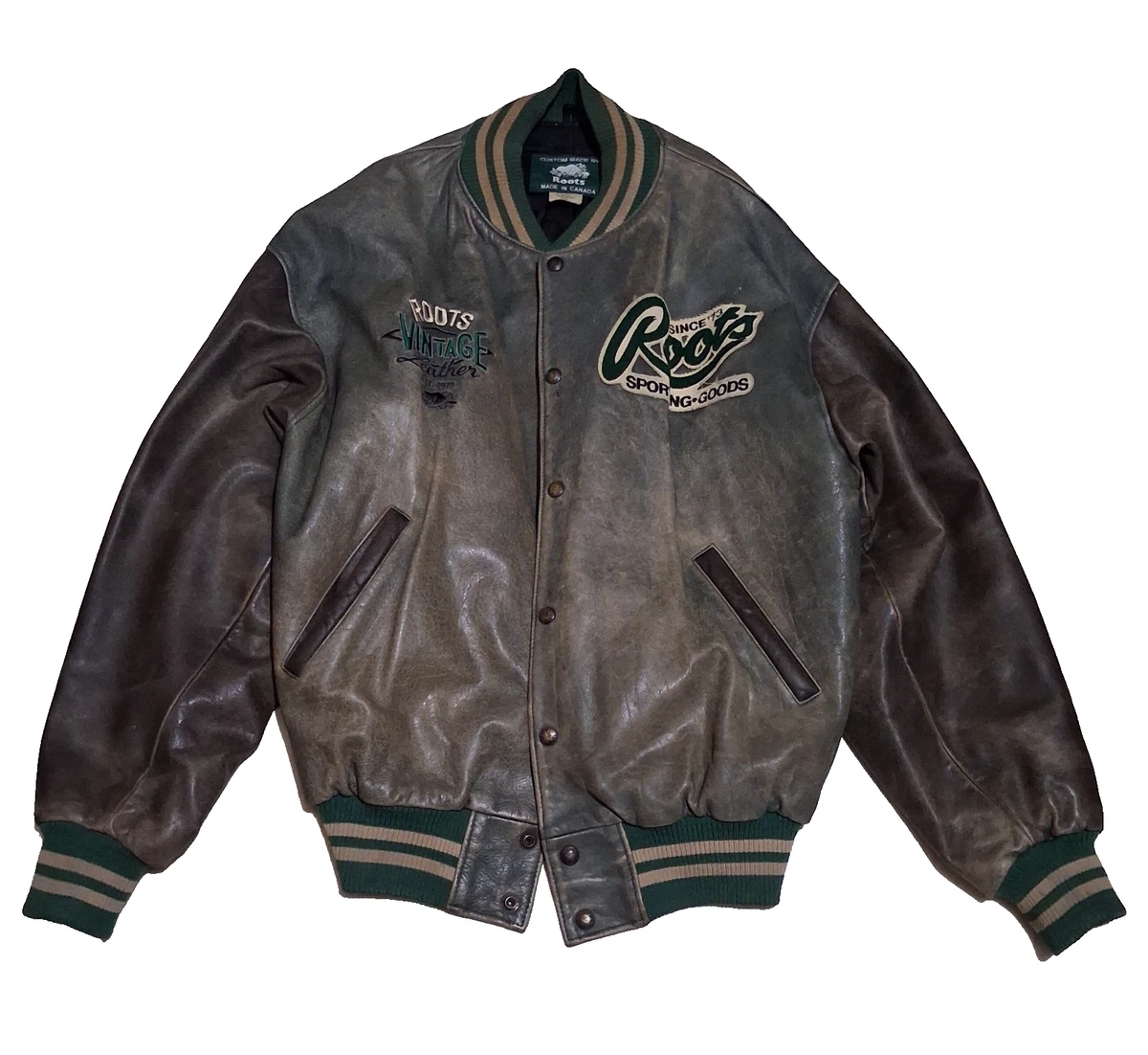 roots leather jacket products for sale | eBay