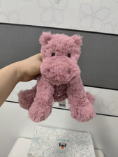 Fluffy Hippo Soft Plush Doll Gift Kids Toy 10in