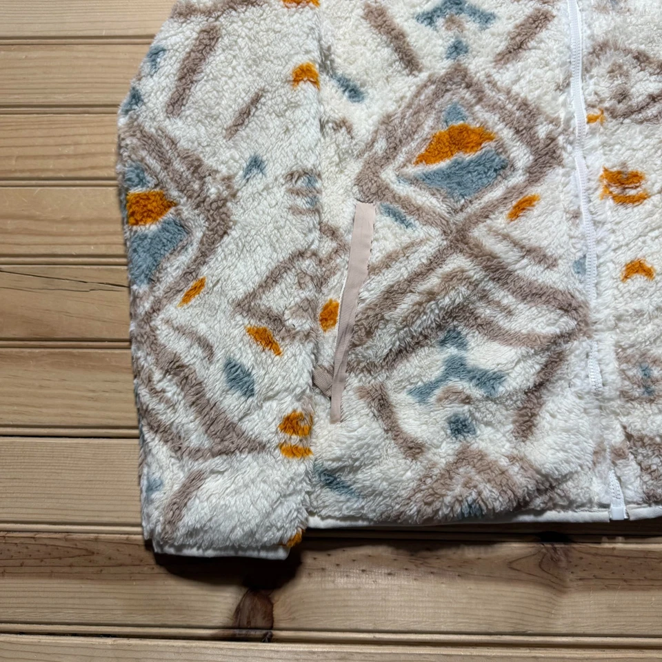Vintage 80s 90s Gerry Geometric Full Zip Fleece Plush Jacket Women's Size Medium - Image 4 of 4
