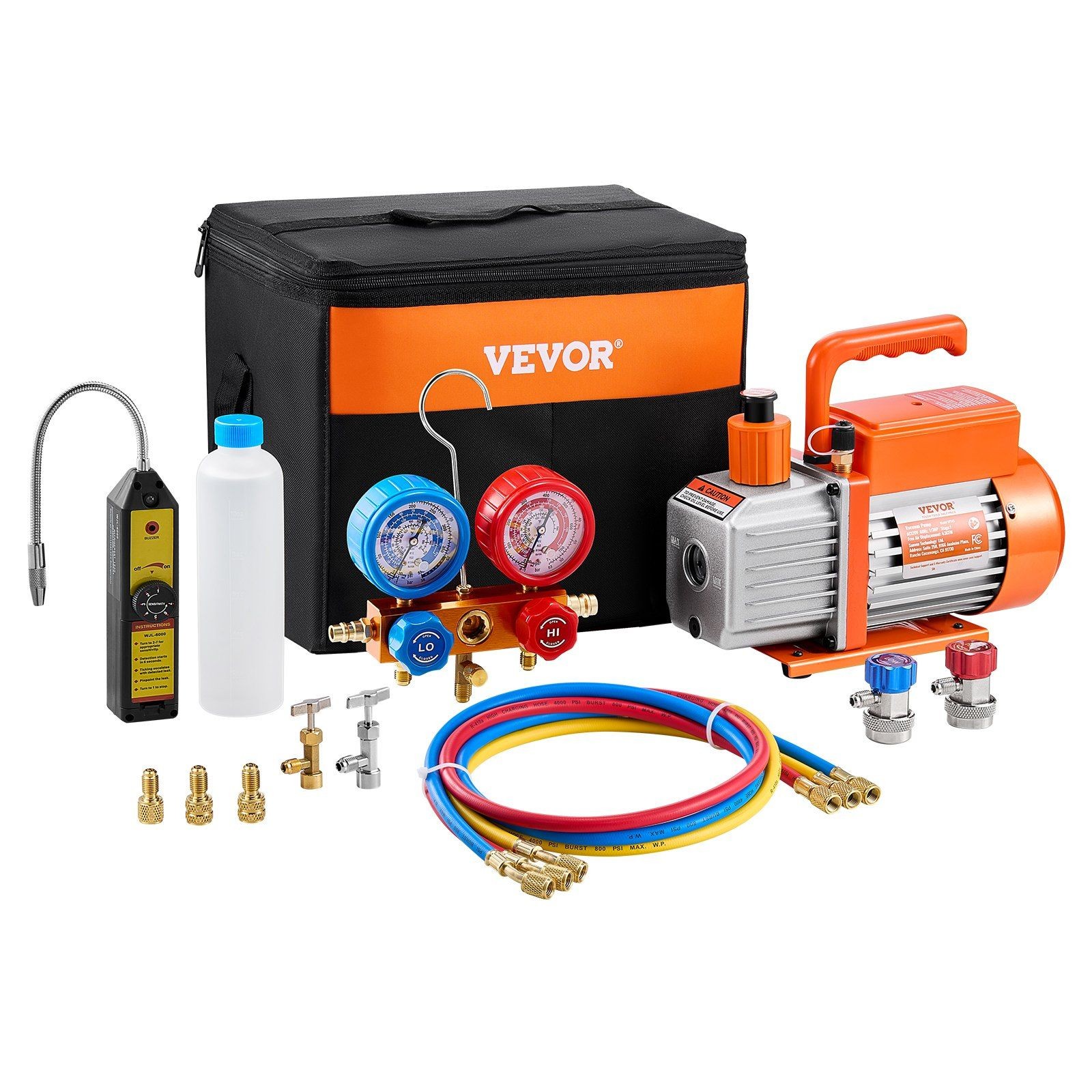 HVAC Maintenance Kit 4.5CFM Vacuum Pump with 3ft Hoses