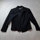 Amanda Smith Petites 8P Black Zip Front Dress Jacket Polyester Spandex — photo 8