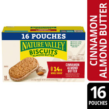 Nature Valley Biscuit Sandwiches, Cinnamon Almond Butter, 16 Bars, 21.6 oz