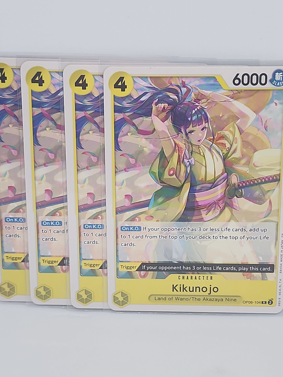 4x Kikunojo OP06-104 - One Piece TCG English Playset 