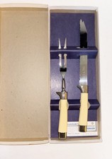 Set posate vintage Emdeko Sheffield England coltello da intaglio-forchetta da servizio