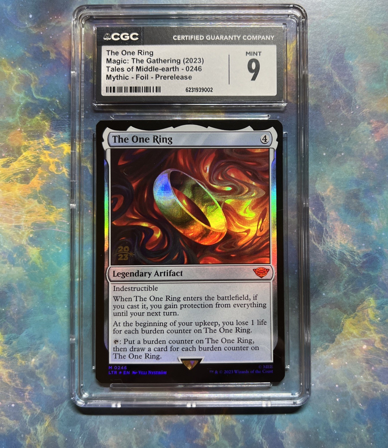 The One Ring 0246 Foil Prerelease CGC 9 Mythic MTG LOTR Tales 2023