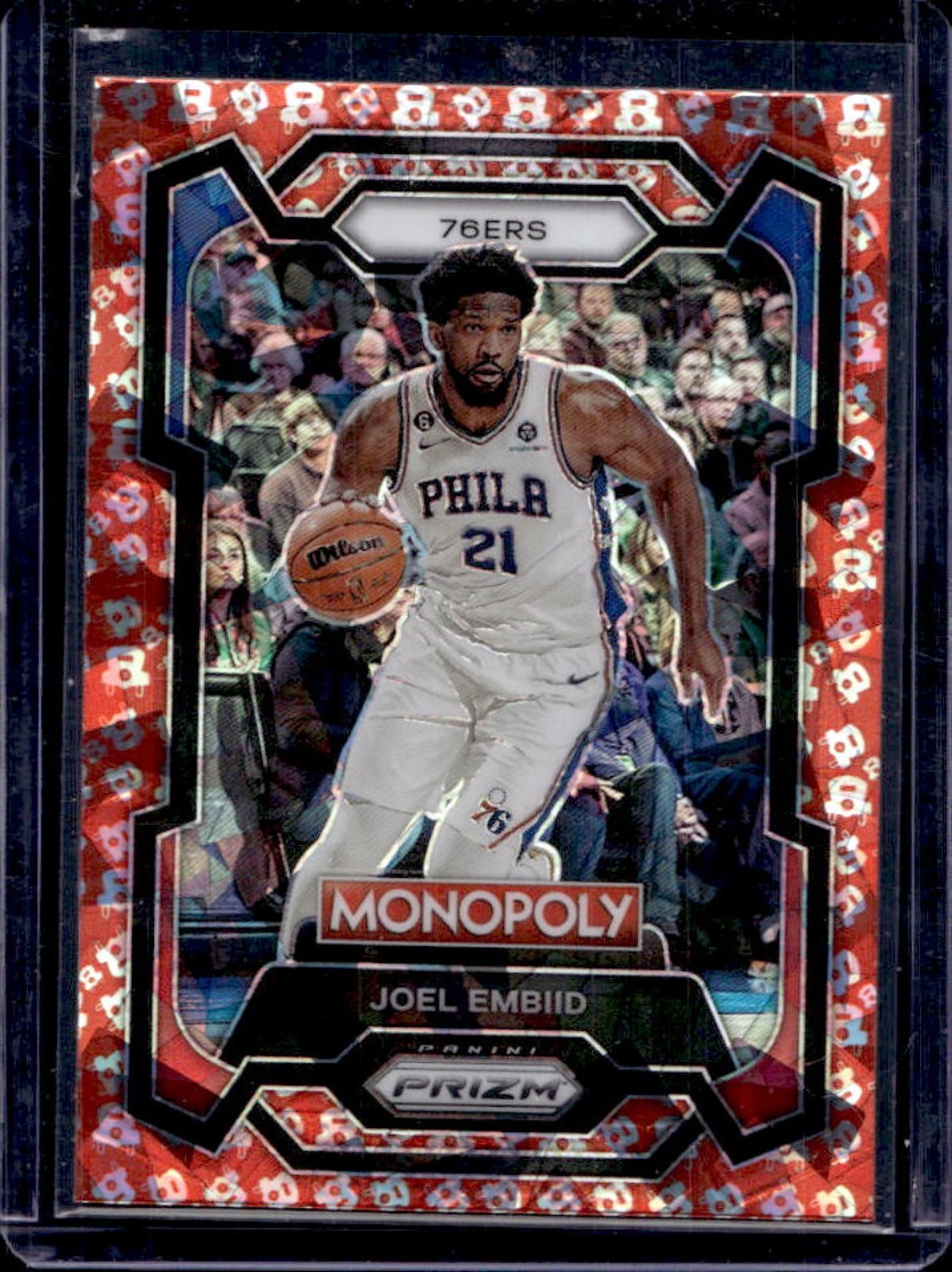 2023-24 Prizm Monopoly Joel Embiid Free Parking #69 76ers