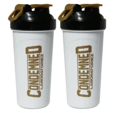 CONDEMNED LABZ Protein Powder Mixing Shaker Bottle 25 oz - 2 Pack