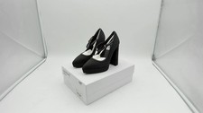 Moschino Logo Jacquard Mary Jane Pumps Black Size 6
