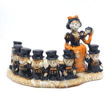 Yankee Candle Boney Bunch Family Bone White  7 Boney Dwarfs Jar Candle Holder