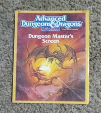 Dungeon Master's Screen, AD D 2nd Edition VG/FN Condition 1989 TSR