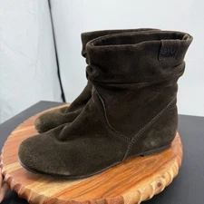 Emu Kimba lo Chocolate Suede Slouch ankle Boot sz 9