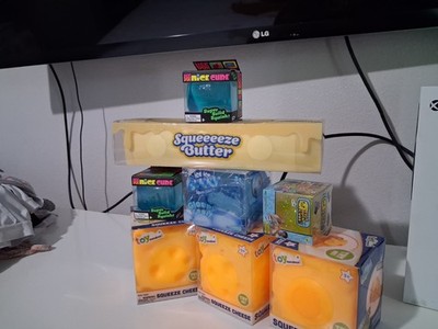 Toymendous Nee Doh Nice Cube, Squeeze Cheese, Ice Ice Gummy Squish Lot 3+