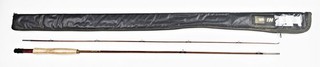 Horrocks Ibbotson Tonka Prince 7 Ft 2 Pc Bamboo Fly Rod In Leather Case