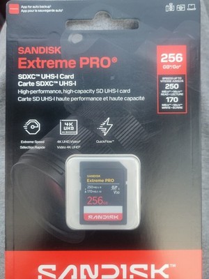 Sandisk Extreme pro 256gb sdxc memory card